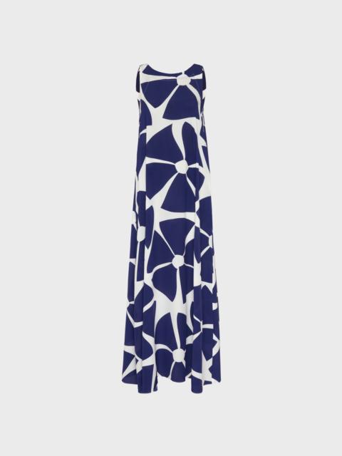 Vilebrequin WOMEN LONG SILK CREPE DE CHINE DRESS BIG FLOWERS