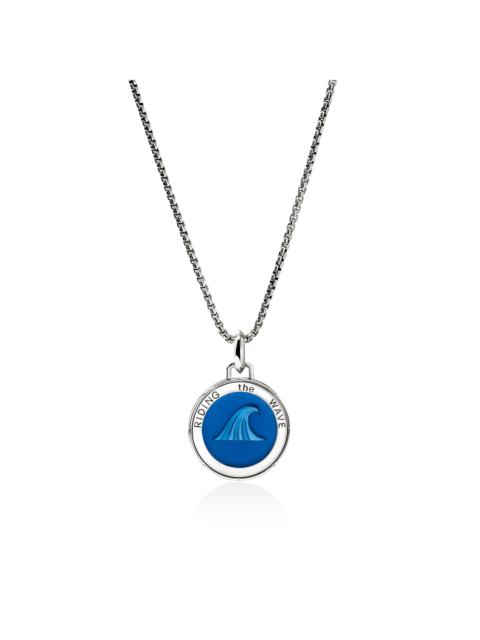 JOHN HARDY Wave Talisman Necklace, Sterling Silver, Enamel