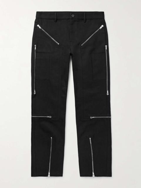 Rick Owens + Bonotto Terrain Straight-Leg Zip-Detailed Cotton Trousers