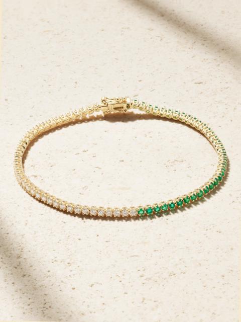 ANITA KO Hepburn 18-karat Gold, Diamond And Emerald Bracelet