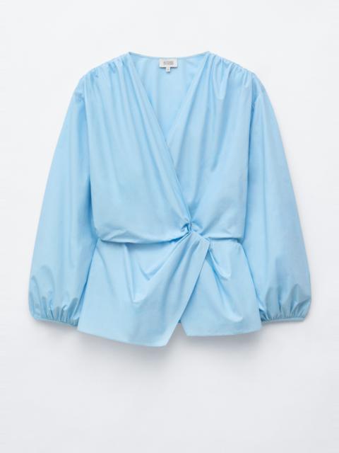 & Other Stories Cotton Cross-Over Blouse