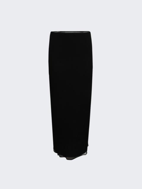 WARDROBE.NYC Layered Column Skirt Black