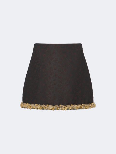 SIMKHAI Idina embellished jacquard miniskirt