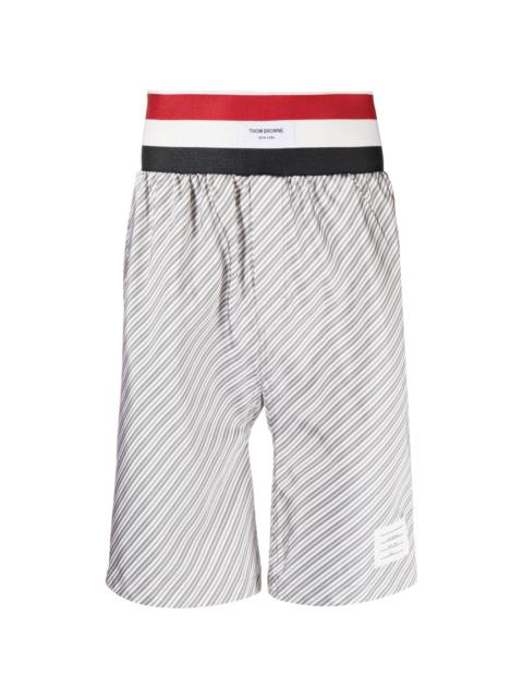 RWB-stripe cotton shorts