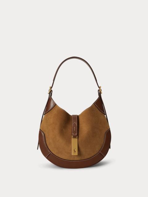 Polo Ralph Lauren Polo ID Suede-Leather Small Shoulder Bag