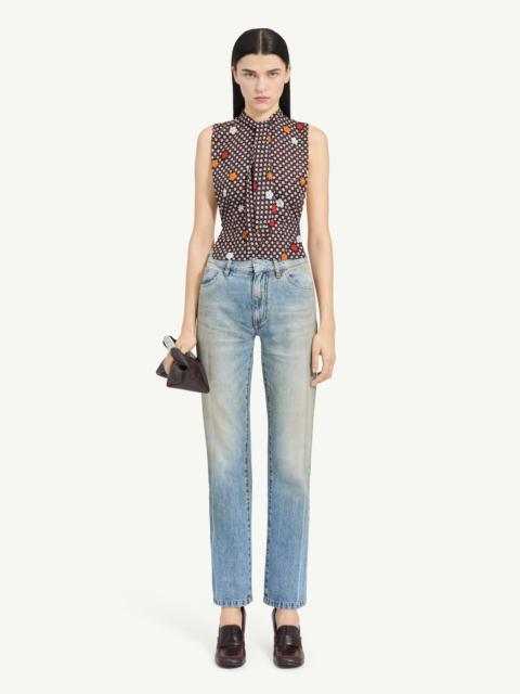 MM6 Maison Margiela Graphic Floral Sleeveless Top