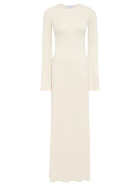 GABRIELA HEARST Arisen Knit Maxi Dress in Off White Mulberry Silk
