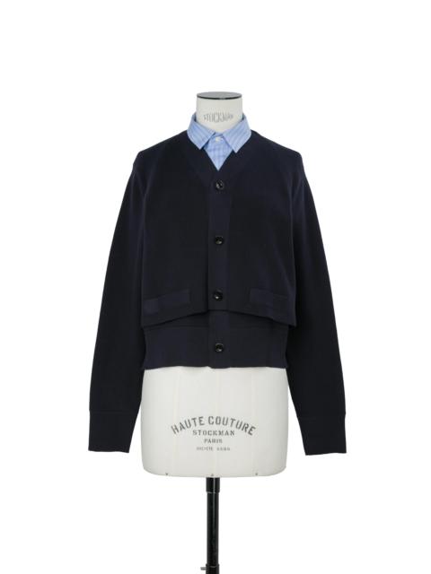 sacai Poplin x Cotton Knit Cardigan
