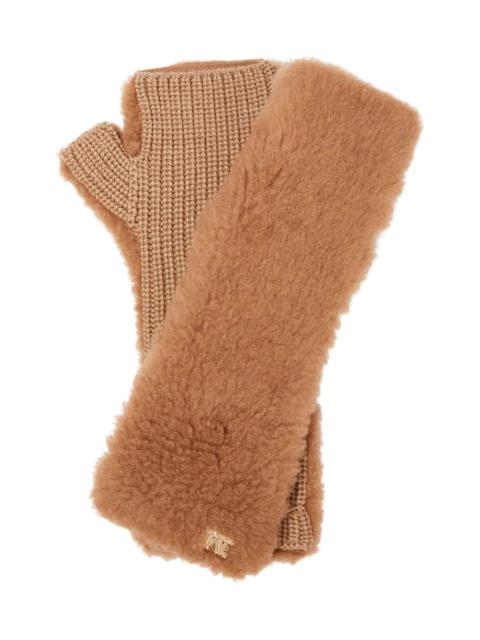 Max Mara Manny fingerless teddy gloves