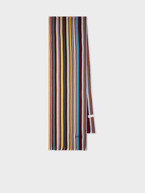 Paul Smith 'Signature Stripe' Merino Wool Scarf