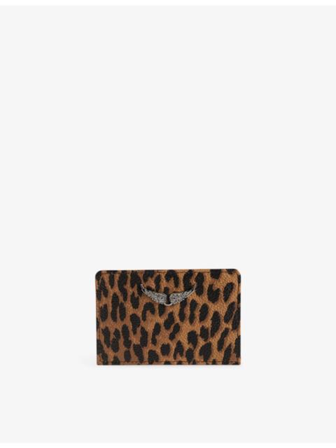 Zadig & Voltaire ZV Leopard Leather Pass Holder