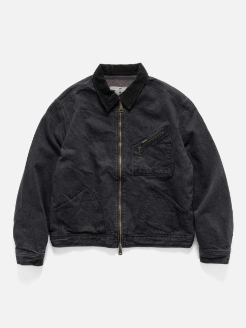 Kapital 14oz BLKxBLK Denim BONE Lining Reversible ZIP