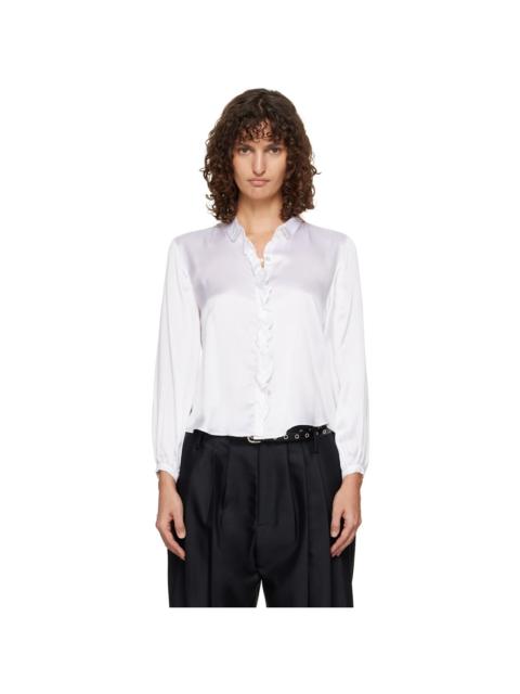 R13 White Ruffle Blouse