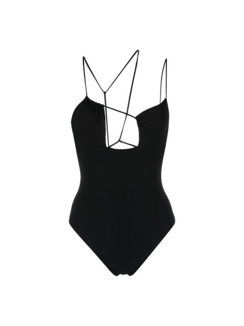 strap-detail swimsuit