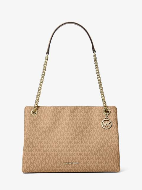 MICHAEL KORS Christina Medium Signature Logo Messenger Bag