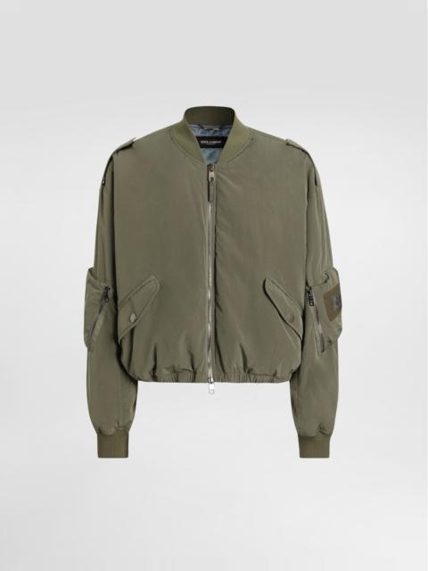 Dolce & Gabbana Wavy nylon bomber jacket