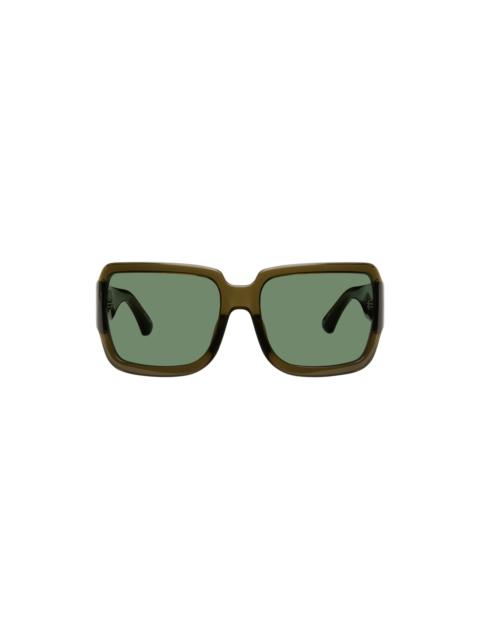 Dries Van Noten Khaki Linda Farrow Edition Sunglasses