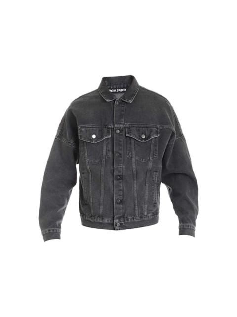 Palm Angels Palm Angels Logo Over Denim Jacket Black