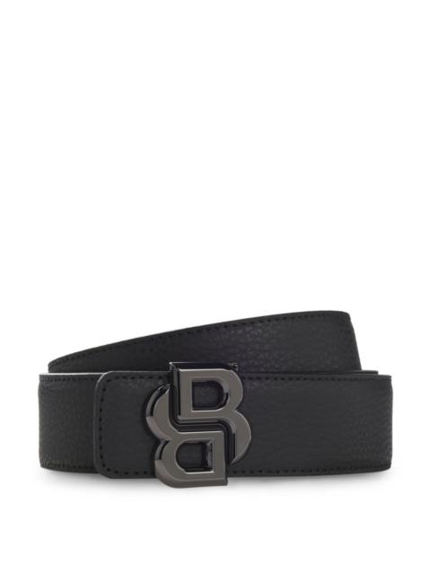 BOSS REVERSIBLE ITALIAN LEATHER BELT WITH DOUBLE-B MONOGRAM BUCKLE