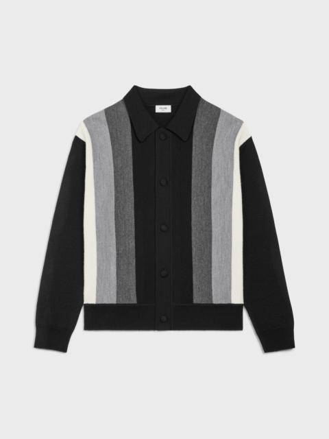 CELINE polo cardigan in wool