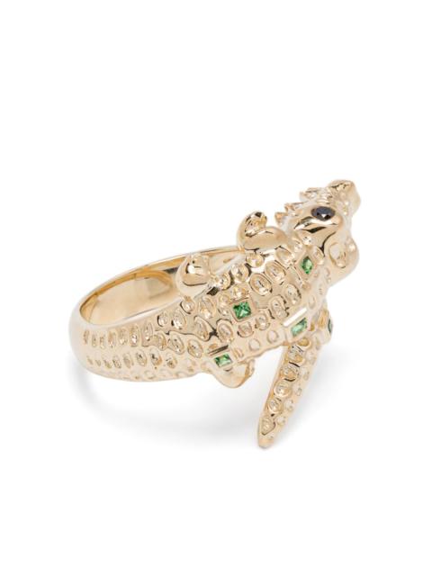 Yvonne Léon 9K Gold Bague Crocodile Diamond Ring