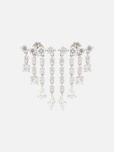 ANITA KO Small 18kt white gold drop earrings with diamonds