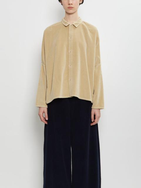 LABO.ART Tina Cotton Velvet Shirt — Cemento