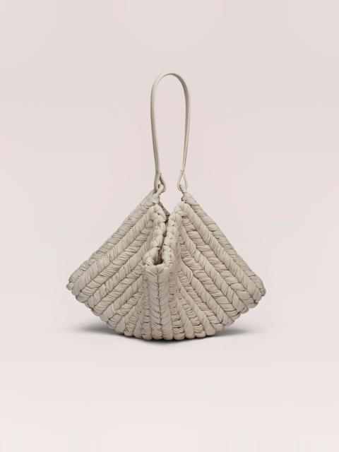Nanushka THE SQUARE BAG - Knitted leather tote bag - Off white