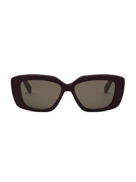 CELINE Women's Triomphe 55MM Rectangular Sunglasses - Dark Grey Deep Purple