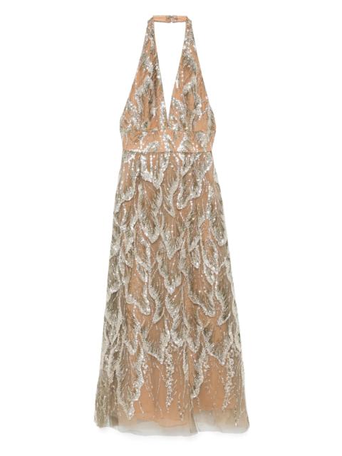 ELIE SAAB Sequin-embellished Midi Dress