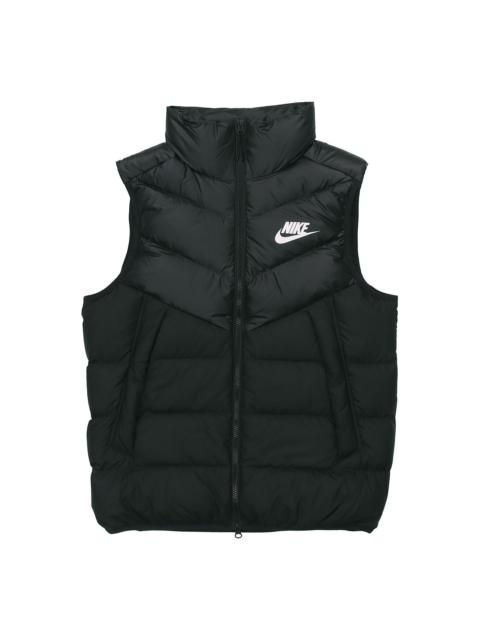 Nike Nike Sportswear Windrunner Down Fill Sports Splicing Stand Collar Down Vest Black 928860-010