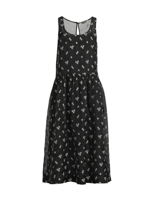 CIAO LUCIA! Women's Mariella Floral-Embroidered Silk Organza Midi-Dress - Black