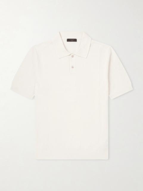 SLOWEAR Slim-Fit Cotton-Blend Terry Polo Shirt