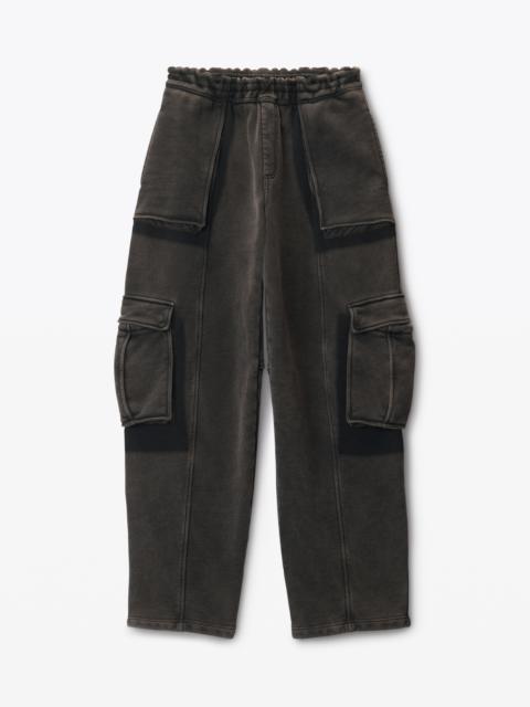 Alexander Wang oversized cargo sweatpants in cotton terry