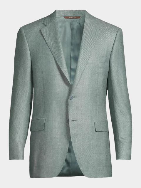 Canali Lux Solid Diagonal Weave Sportcoat