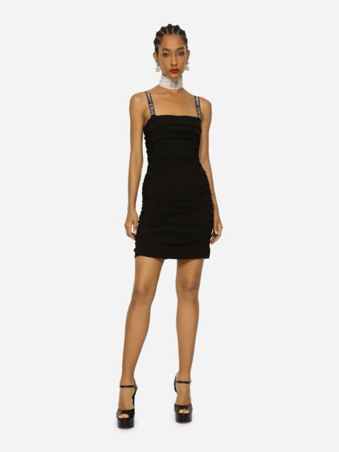 Dolce & Gabbana Short cady dress with draping
