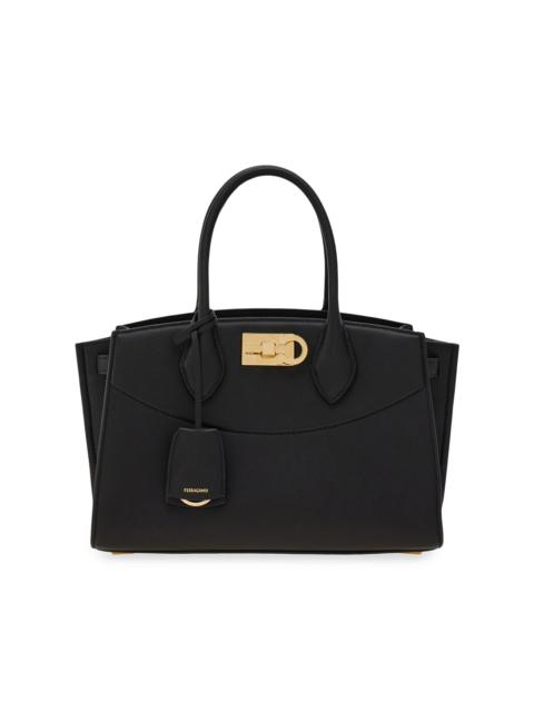 FERRAGAMO Women's Studio Leather Satchel - Nero