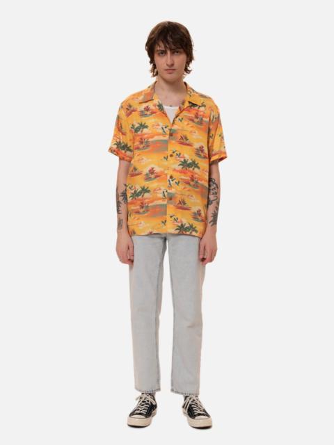 Nudie Jeans Arvid Hawaii Shirt Sunflower