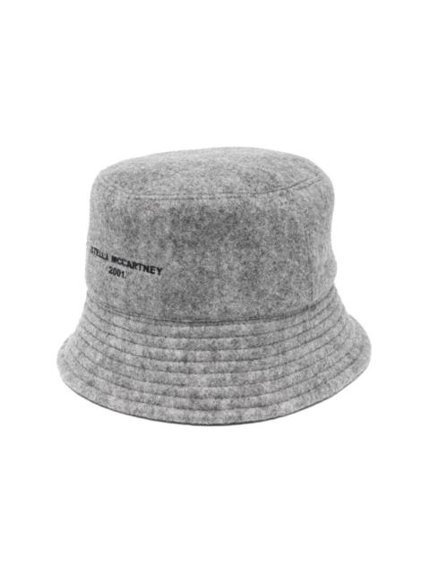 ハット STELLA MCCARTNEY DOUBLE FACE COTTON BUCKET HAT Stella McCartney Embroidered-Logo Quilted Bucket Hat (Hats