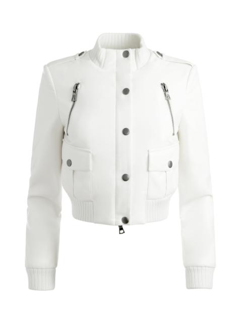 Alice + Olivia RIA  VEGAN LEATHER MOTO JACKET