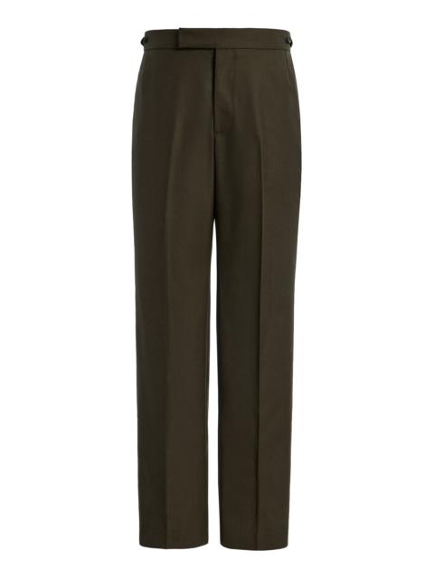 GABRIELA HEARST Sebastian Slim-leg Pant in Olive Wool Cashmere Flannel