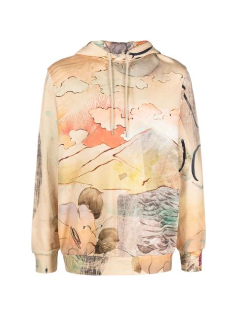 Paul Smith Narcissus-print cotton hoodie