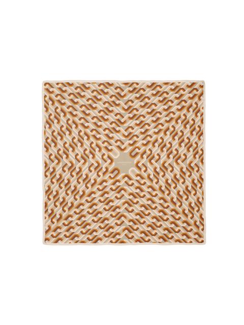 LePARMENTIER Chain Motif Silk Square Scarf