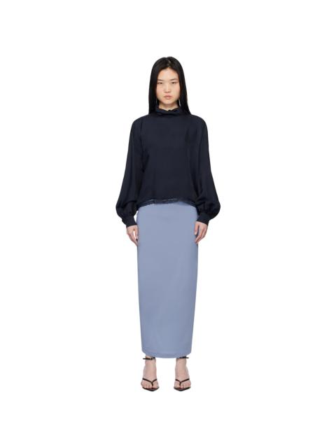 pushBUTTON Navy Two Way Blouse