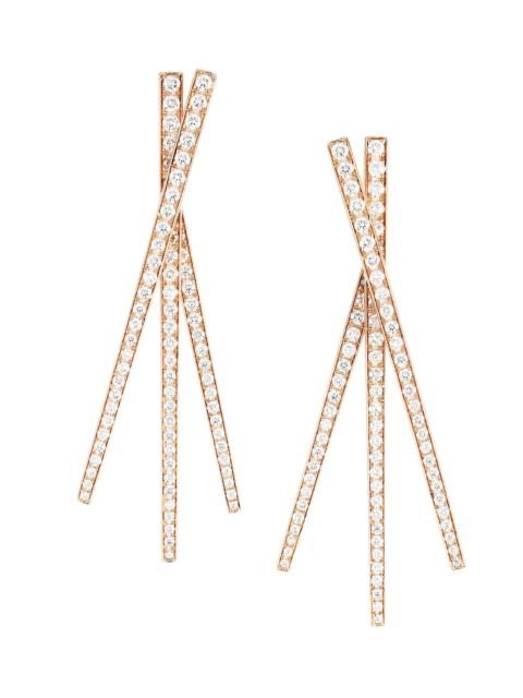 REPOSSI Women's 18K Rose Gold & Diamond Triple Stick Earrings - Rose Gold