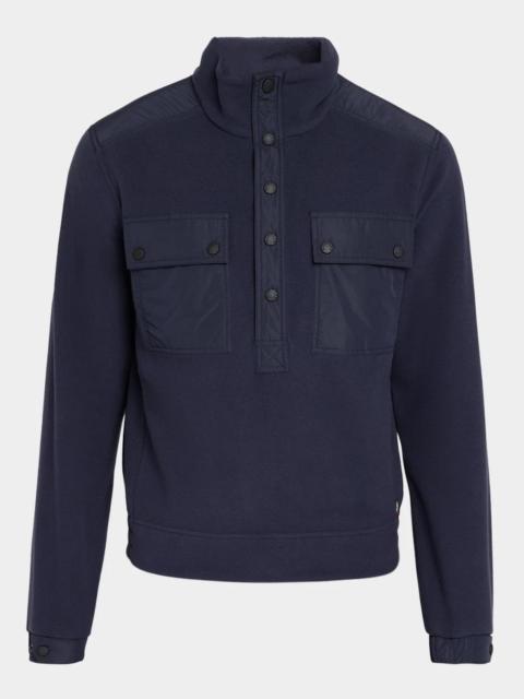 Moncler Grenoble Men's Half-Placket Hybrid Jacket