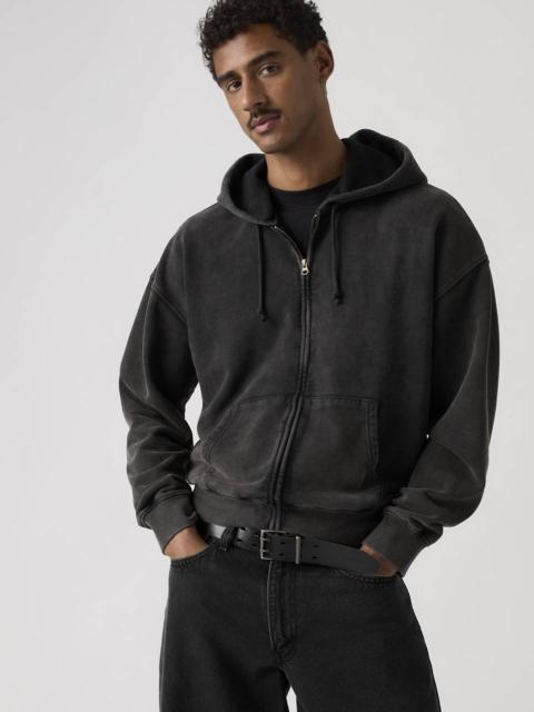 Levi's HAYES BOXY GRUNGE WASH FULL-ZIP SWEATSHIRT
