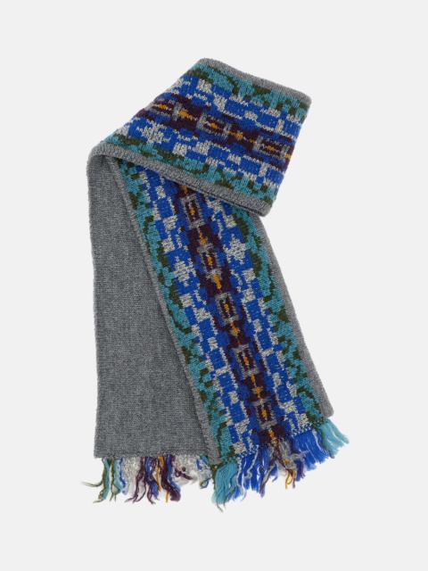 Dries Van Noten MARKA SCARF IN WOOL BLEND WITH JACQUARD MOTIF