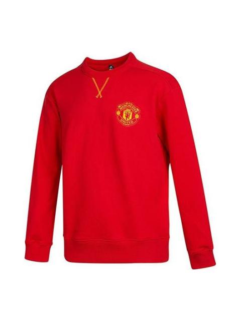 adidas Mufc Cny Cr Swt limited Embroidered Manchester United Soccer/Football Sports Pullover Red H63