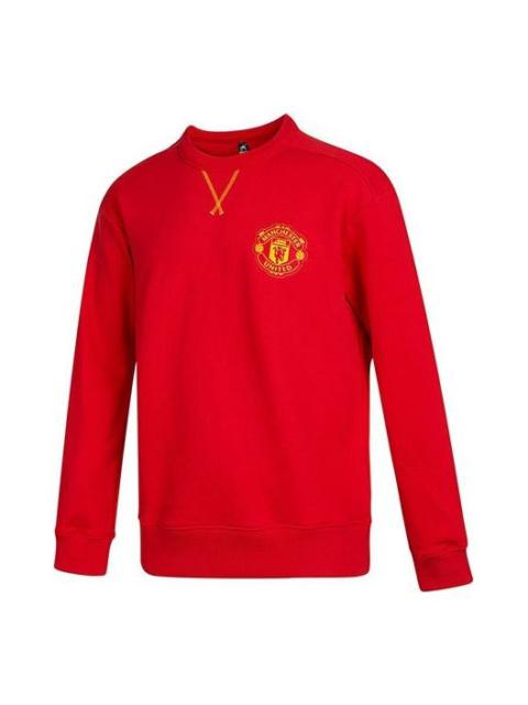 adidas adidas Mufc Cny Cr Swt limited Embroidered Manchester United Soccer/Football Sports Pullover Red H63